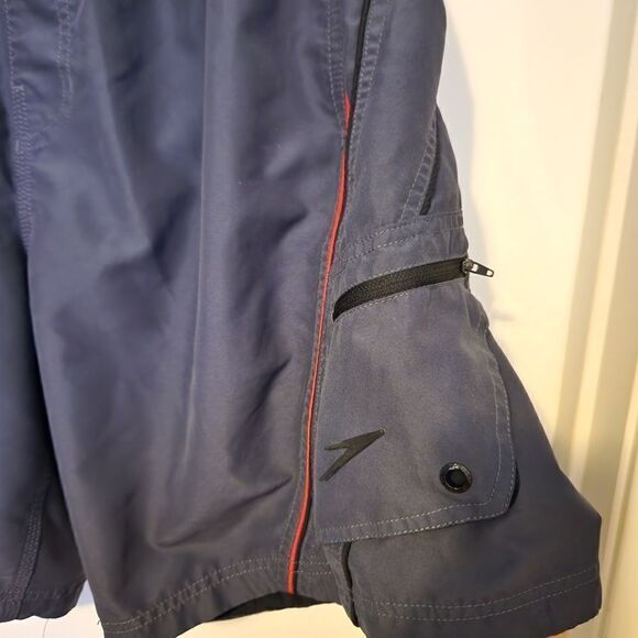 Speedo Mens Swim Trunks Elastric Waisy Pockets Mesh Lined Size Large - Picture 3 of 8